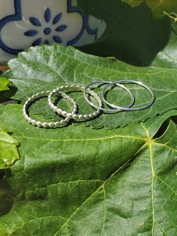 Sterling Silver Stack Rings (Set of 4)